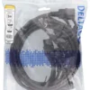 DELTACO IEC C14 to 5x IEC C13 Power cable, 3m, 10A/250V, Y-Splitter, sort