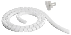 DELTACO Kabelskjulere i nylon, 25mm diameter, værktøj, 20m, hvid