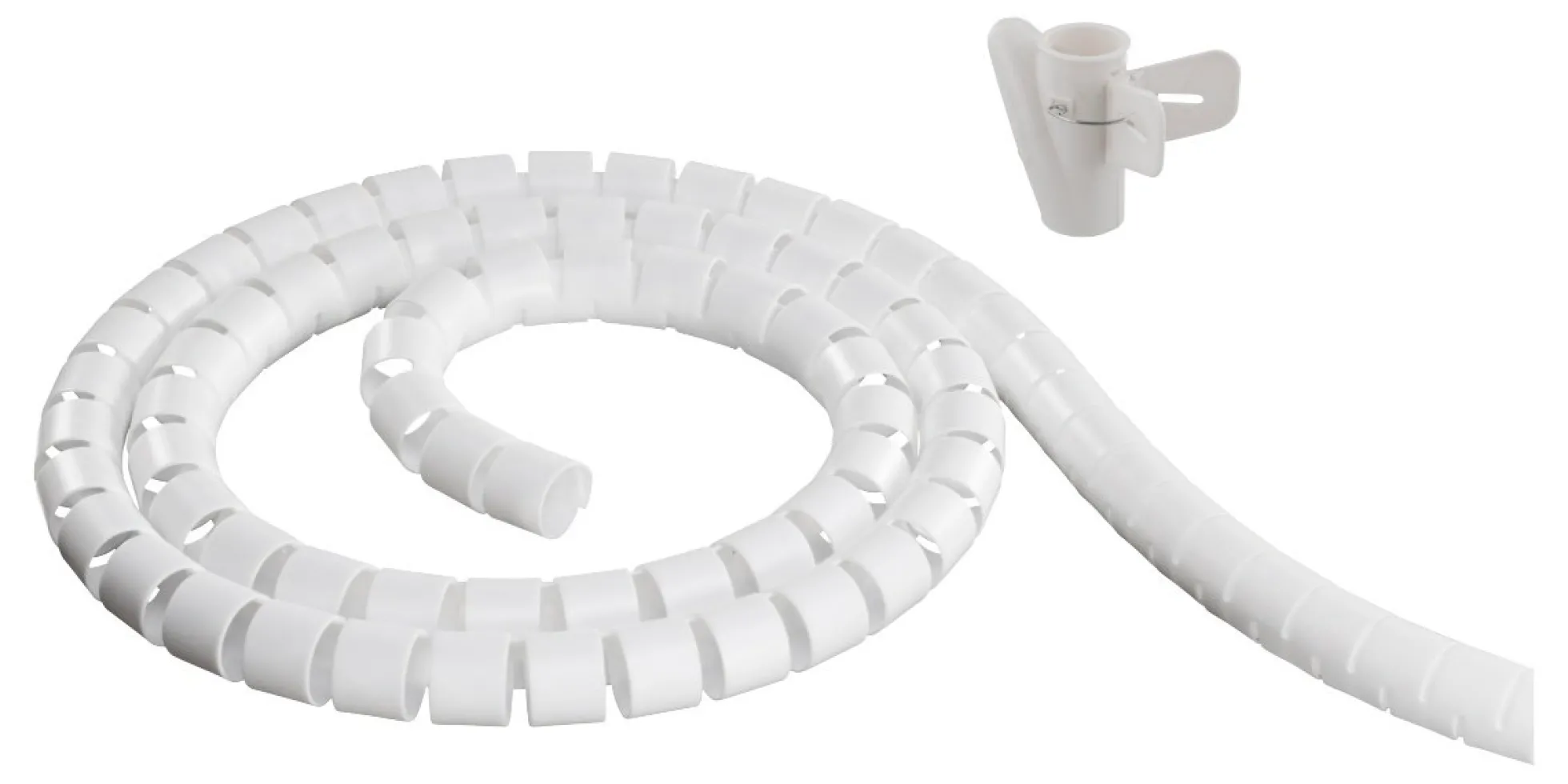 DELTACO Kabelskjulere i nylon, 25mm diameter, værktøj, 20m, hvid