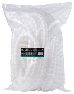 DELTACO Kabelskjulere i nylon, 25mm diameter, værktøj, 20m, hvid
