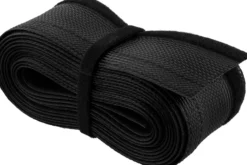 DELTACO kabelsorteringsstrømpe i nylon, burrebånd, 3m, sort