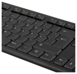 DELTACO Keyboard kit with mouse, PAN Nordic layout, USB, sort