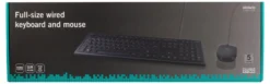 DELTACO Keyboard kit with mouse, PAN Nordic layout, USB, sort