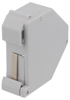 DELTACO Keystone holder for DIN rail, shielding, plastic, grå