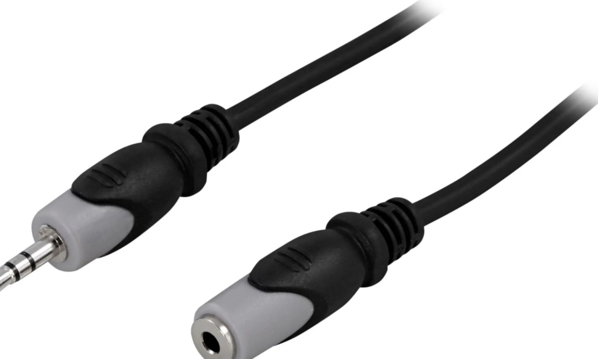 DELTACO Lydkabel, 3,5mm han - hun, 0,5m