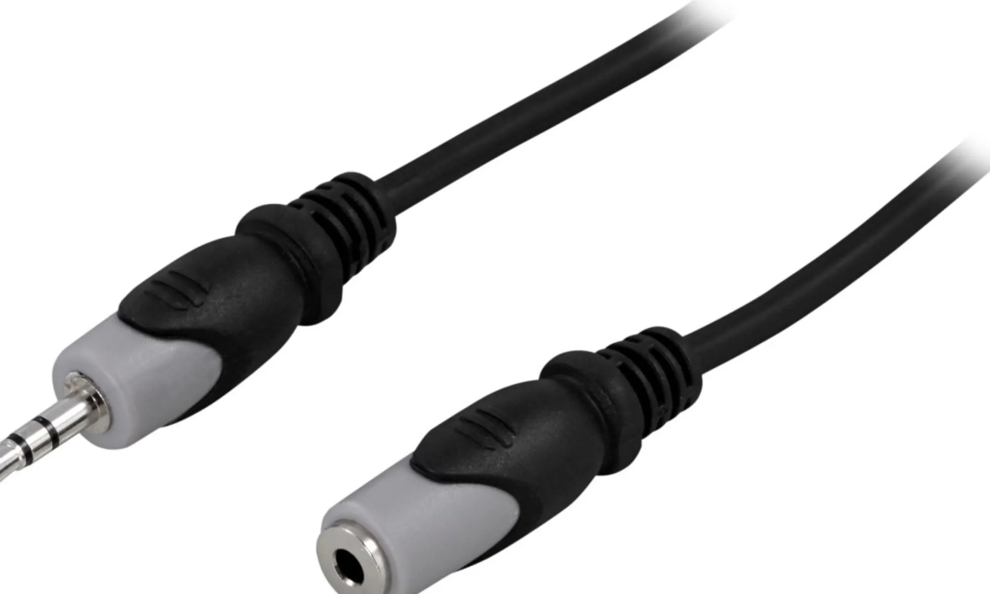 DELTACO Lydkabel, 3,5mm han - hun, 2m