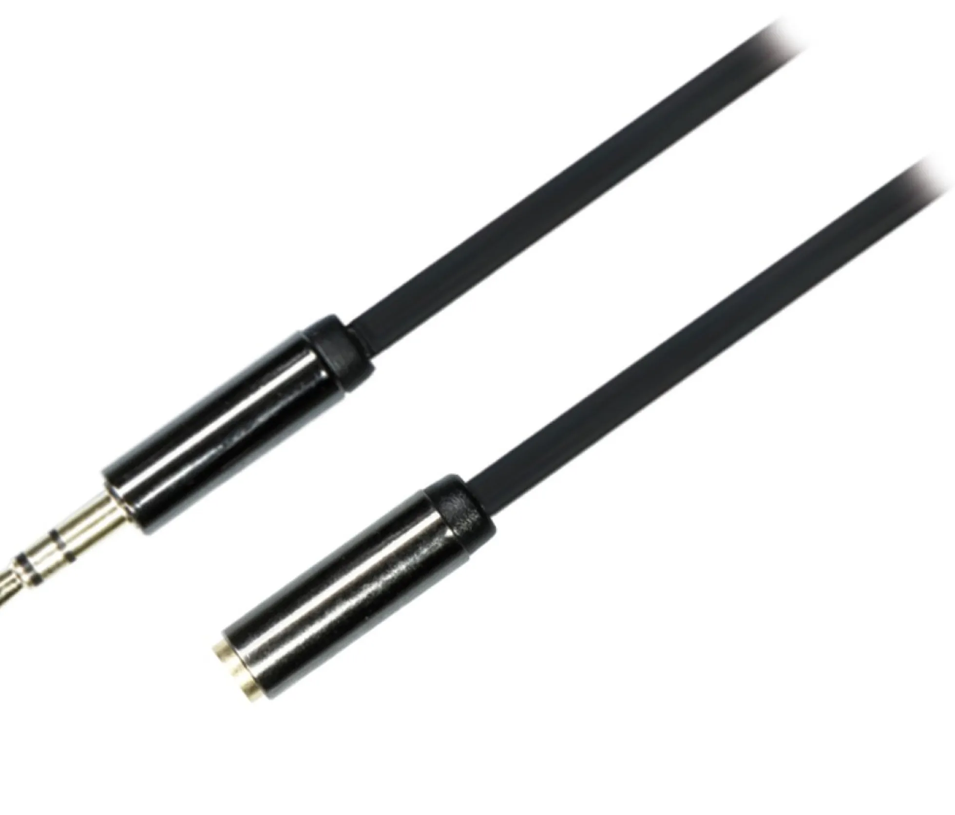 DELTACO lydkabel, 3,5mm han til 3,5mm hun, 0,5m, sort