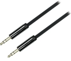 DELTACO lydkabel, 3,5 mm han til 3,5 mm han, 1m, sort