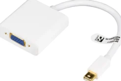 DELTACO Mini DisplayPort til VGA-adapter, 20-pin han - 15-pin hun, 0,