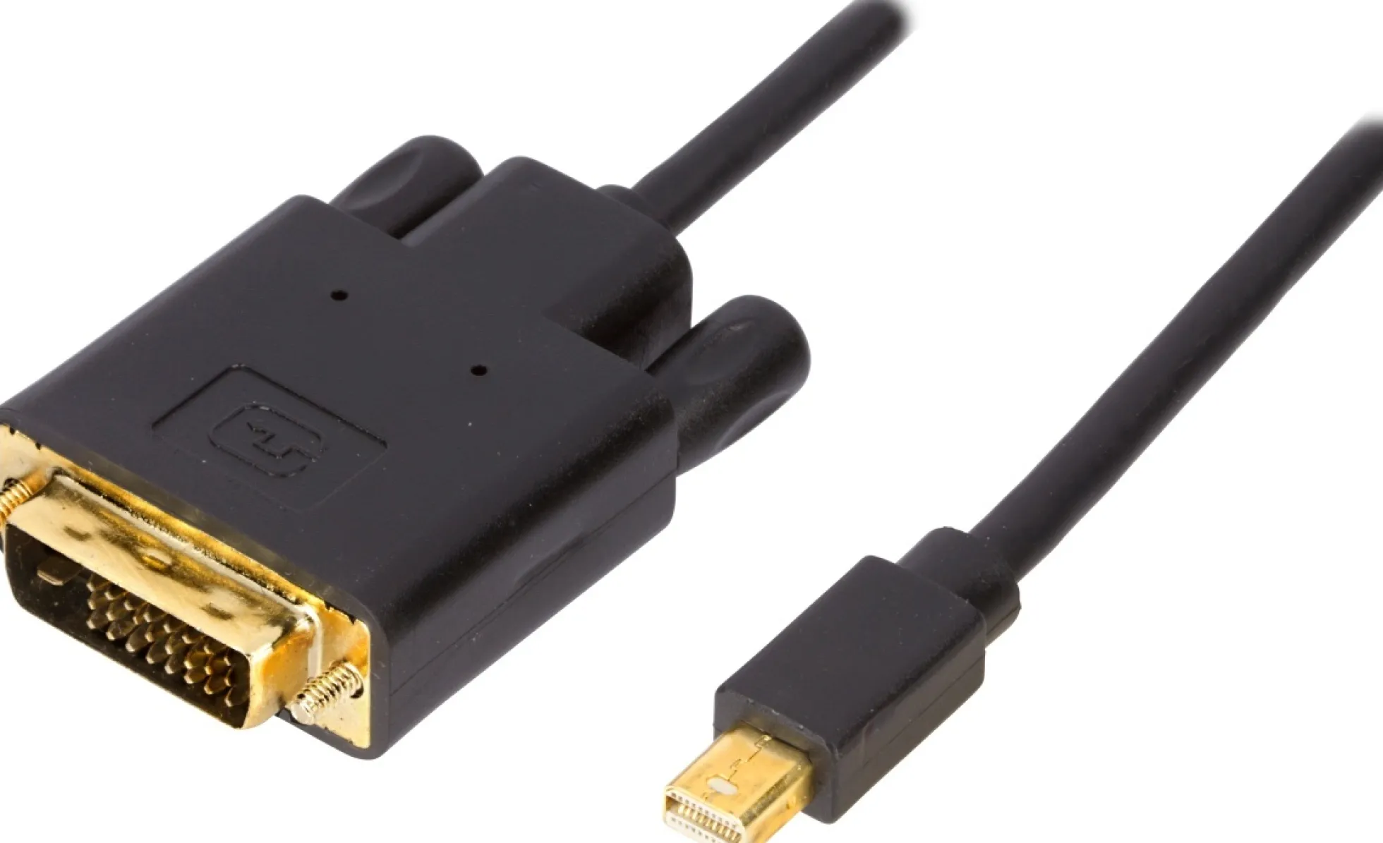 DELTACO mini DisplayPort til DVI-D Single Link monitorkabel, 20-pin han