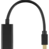 DELTACO Mini DisplayPort till HDMI adapter, 4K 60Hz, 0,2m, Sort