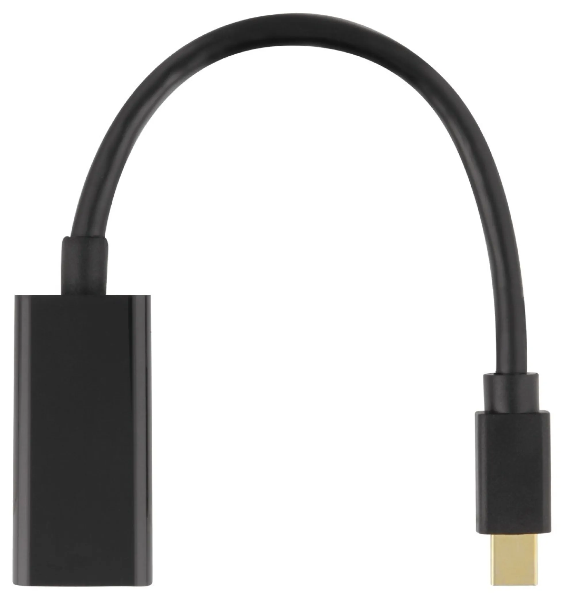 DELTACO Mini DisplayPort till HDMI adapter, 4K 60Hz, 0,2m, Sort