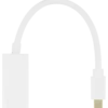 DELTACO Mini DisplayPort till HDMI adapter, 4K 60Hz, 0,2m, Hvid