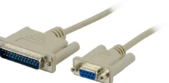 DELTACO modemkabel DB9 hun-DB25 han 3m