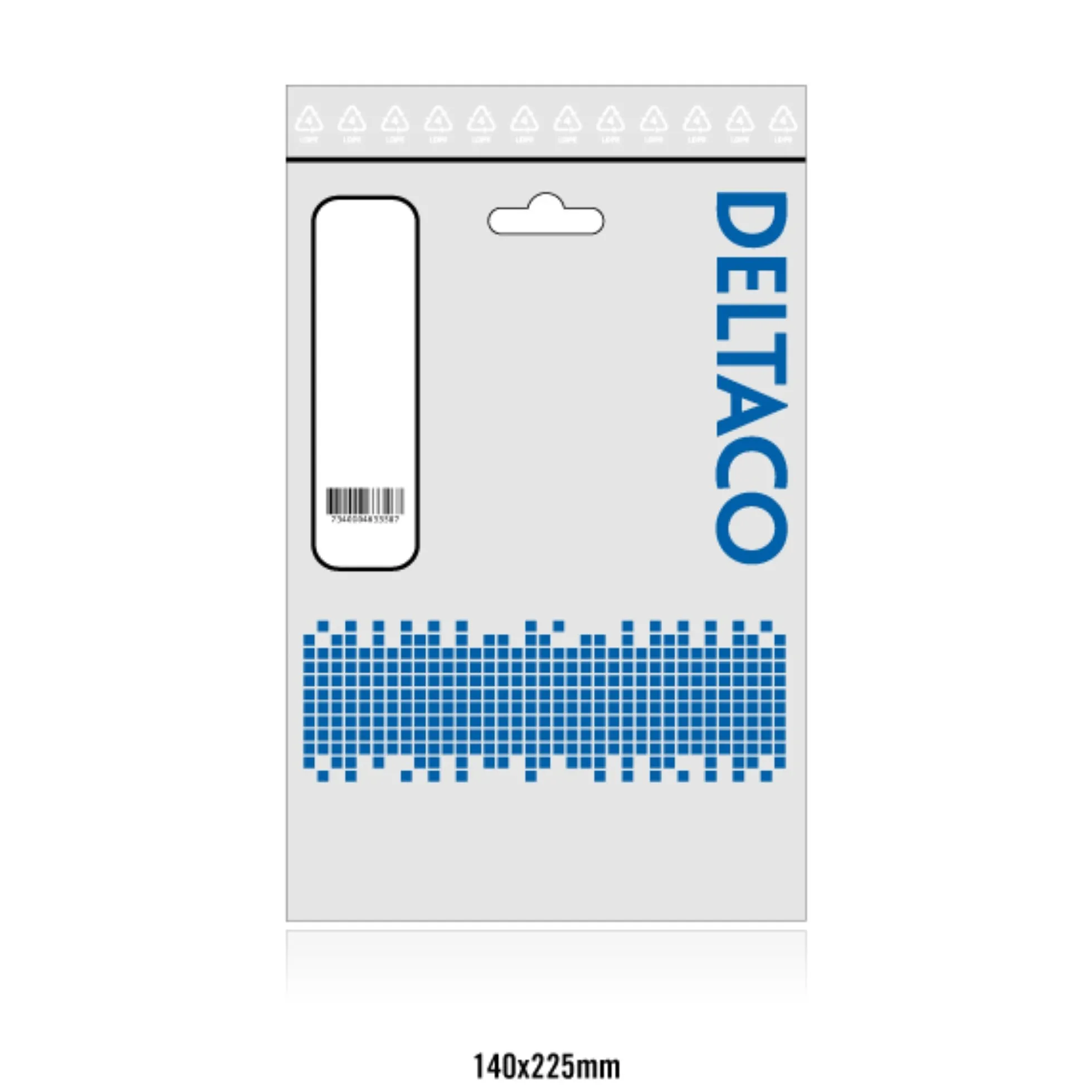 DELTACO modulkabel, 6P6C(RJ12) til 6P6C(RJ12), 5m, sort