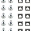 DELTACO, M6 skruesats, brako, (skruer + muffer) 10-pack