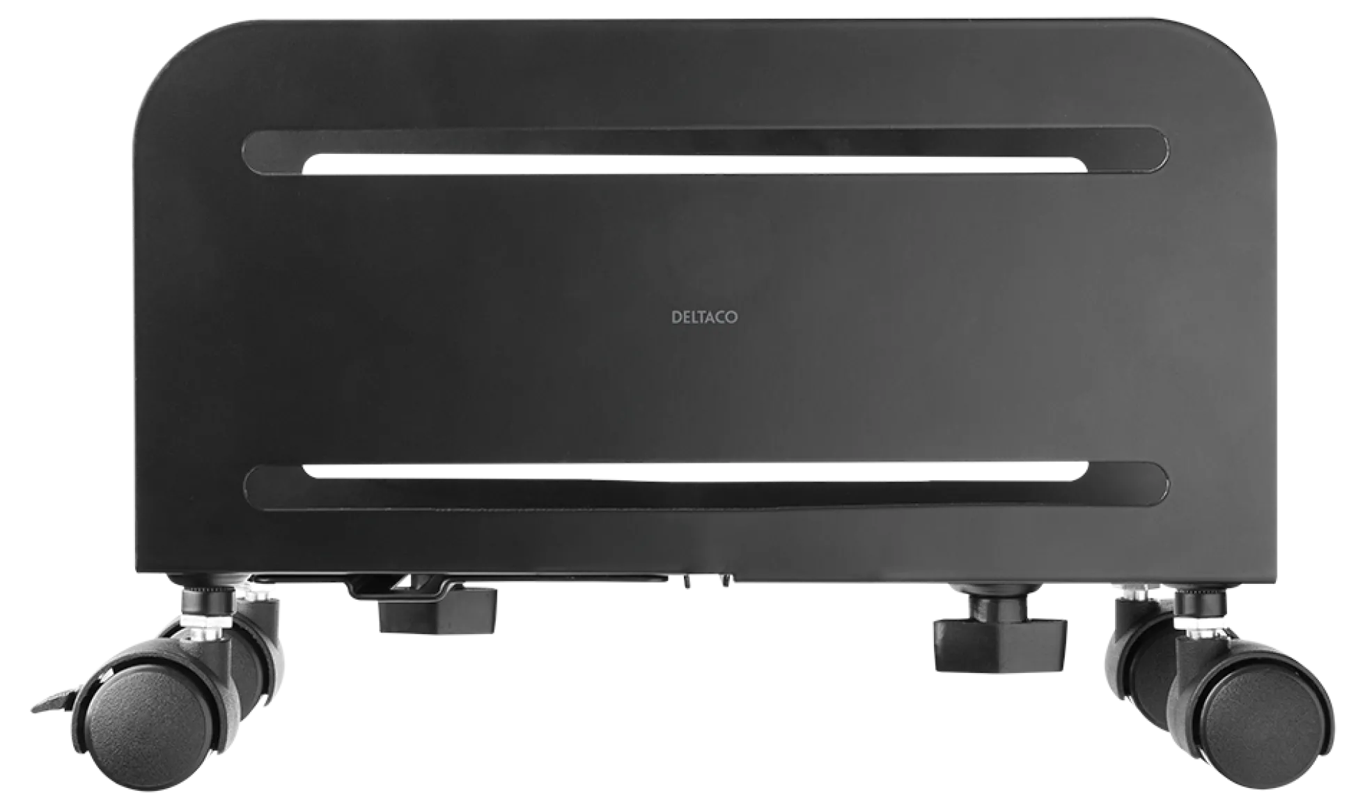 DELTACO OFFICE CPU stand, universal, mobil, sort