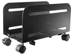 DELTACO OFFICE CPU stand, universal, mobil, sort