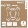 DELTACO Office, fast væg, 13"-27", 25kg, 75x75-100x100
