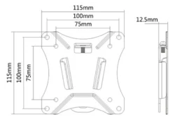 DELTACO Office, fast væg, 13