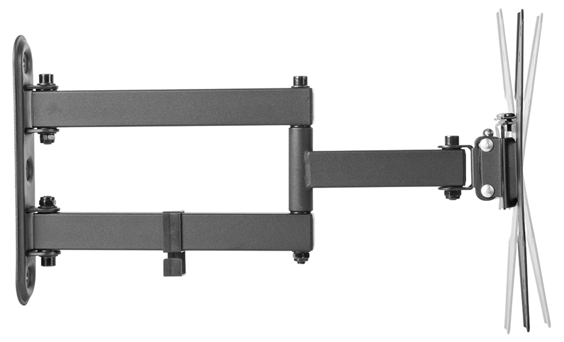 DELTACO Office, fuldt bevægelig 3-vejs væg, 23"-42", 25kg, 75x75-200-200DE