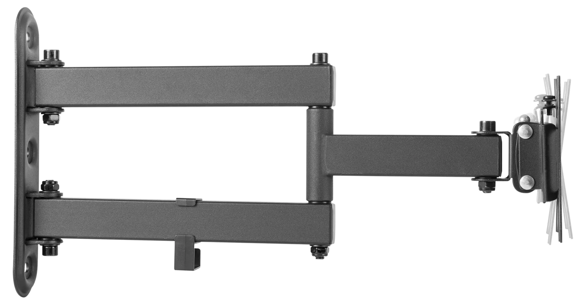 DELTACO Office, fuldt bevægelig 3-vejs væg, 13"-27", 25kg, 75x75-100-100