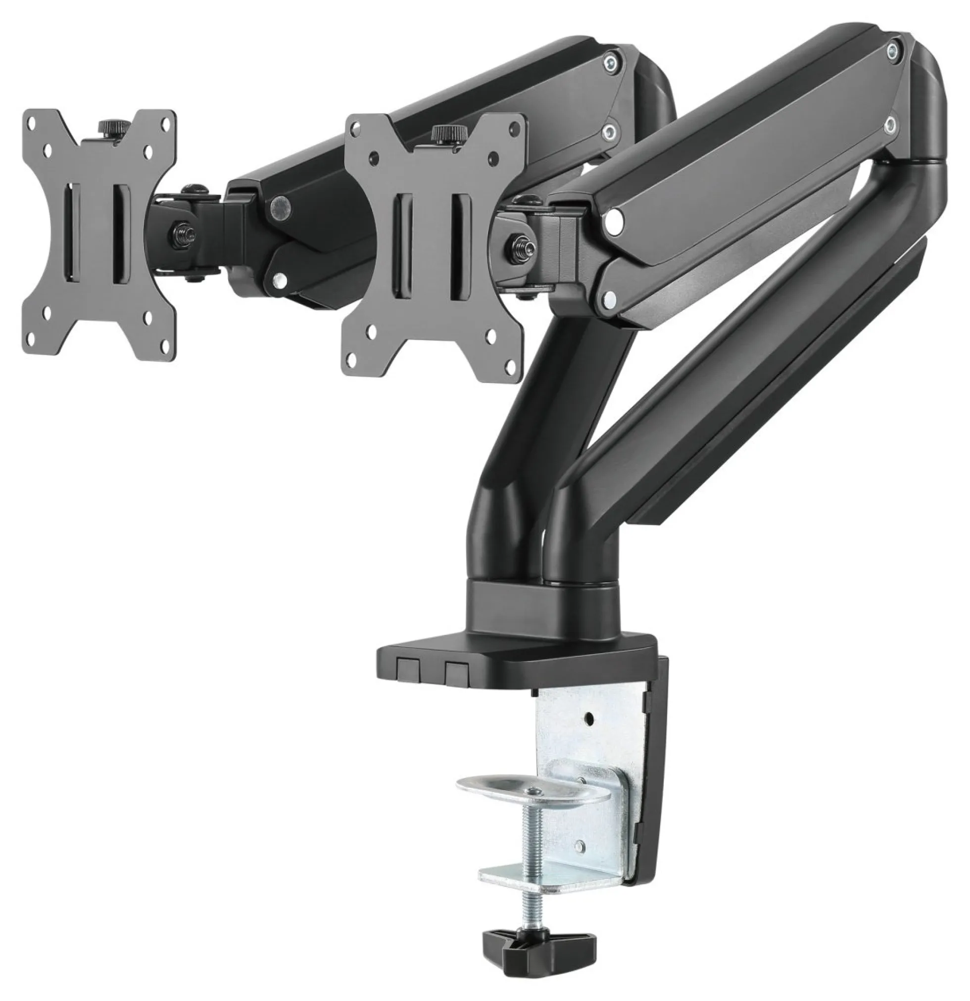 DELTACO Office, gasfjederarm skrivebord, 17"-32", 1,5-8kg, 75x75-100x100DE