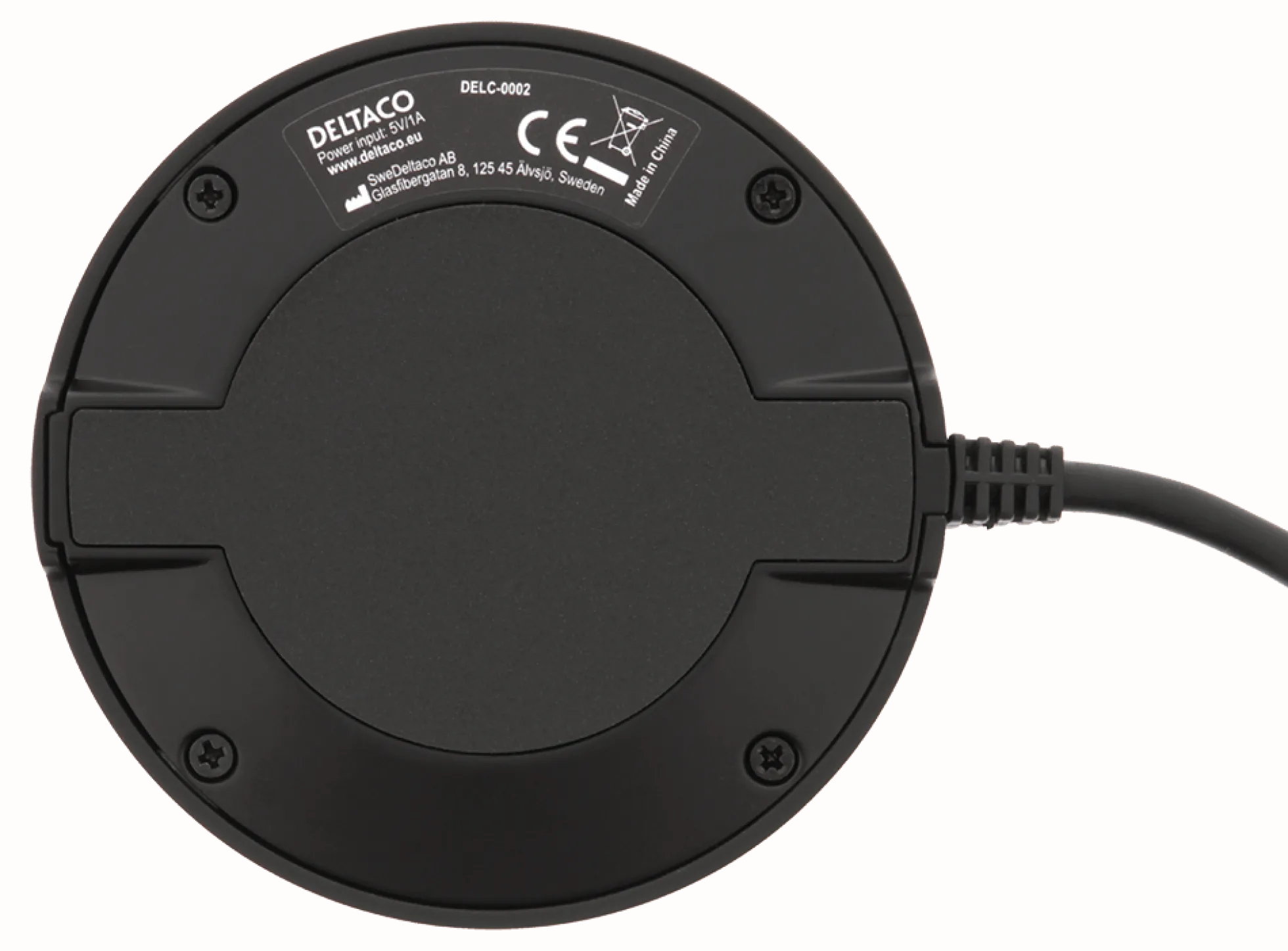 DELTACO Office konferencemikrofon med USB & 3,5mm lydport, VoIP, sort