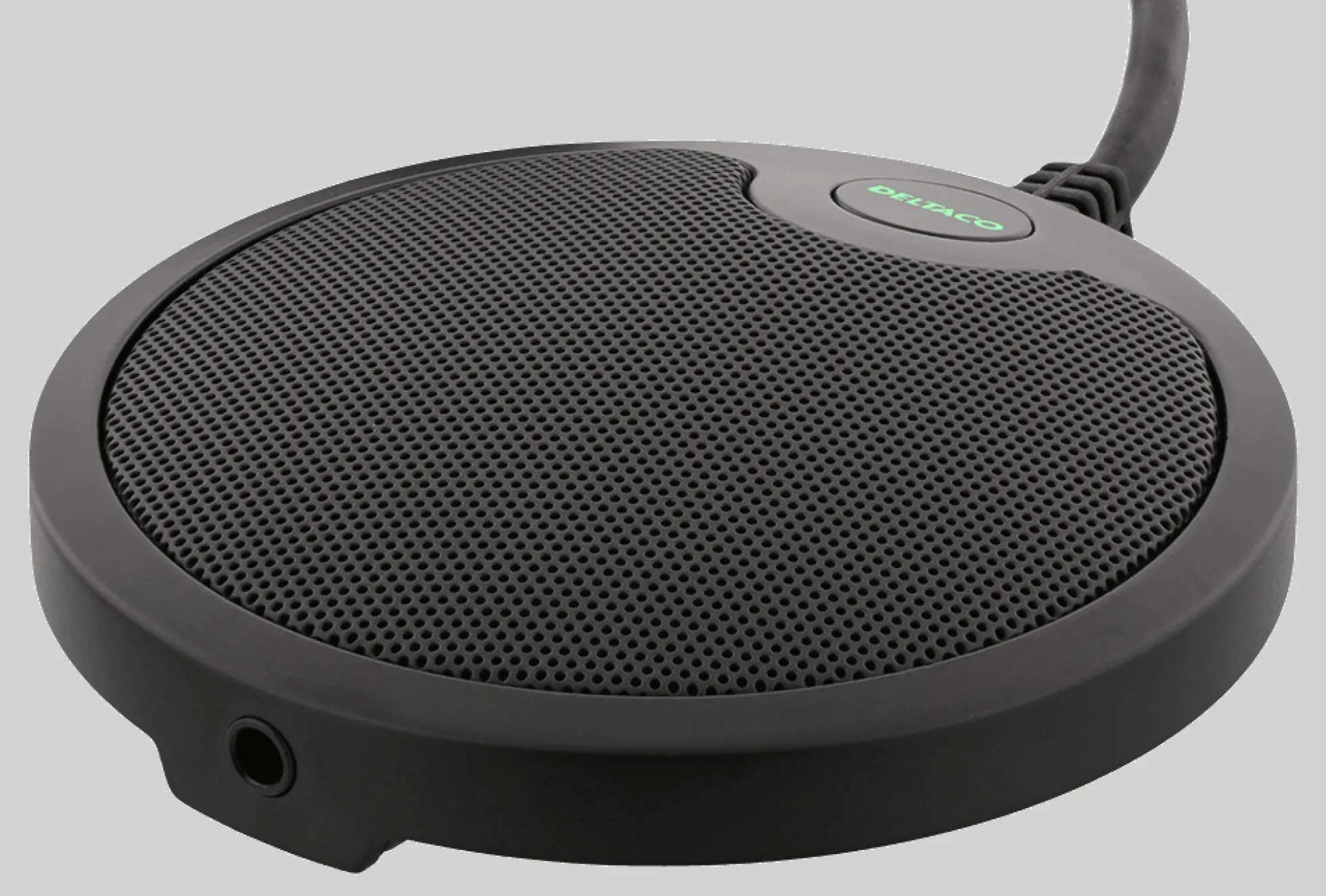 DELTACO Office konferencemikrofon med USB & 3,5mm lydport, VoIP, sort