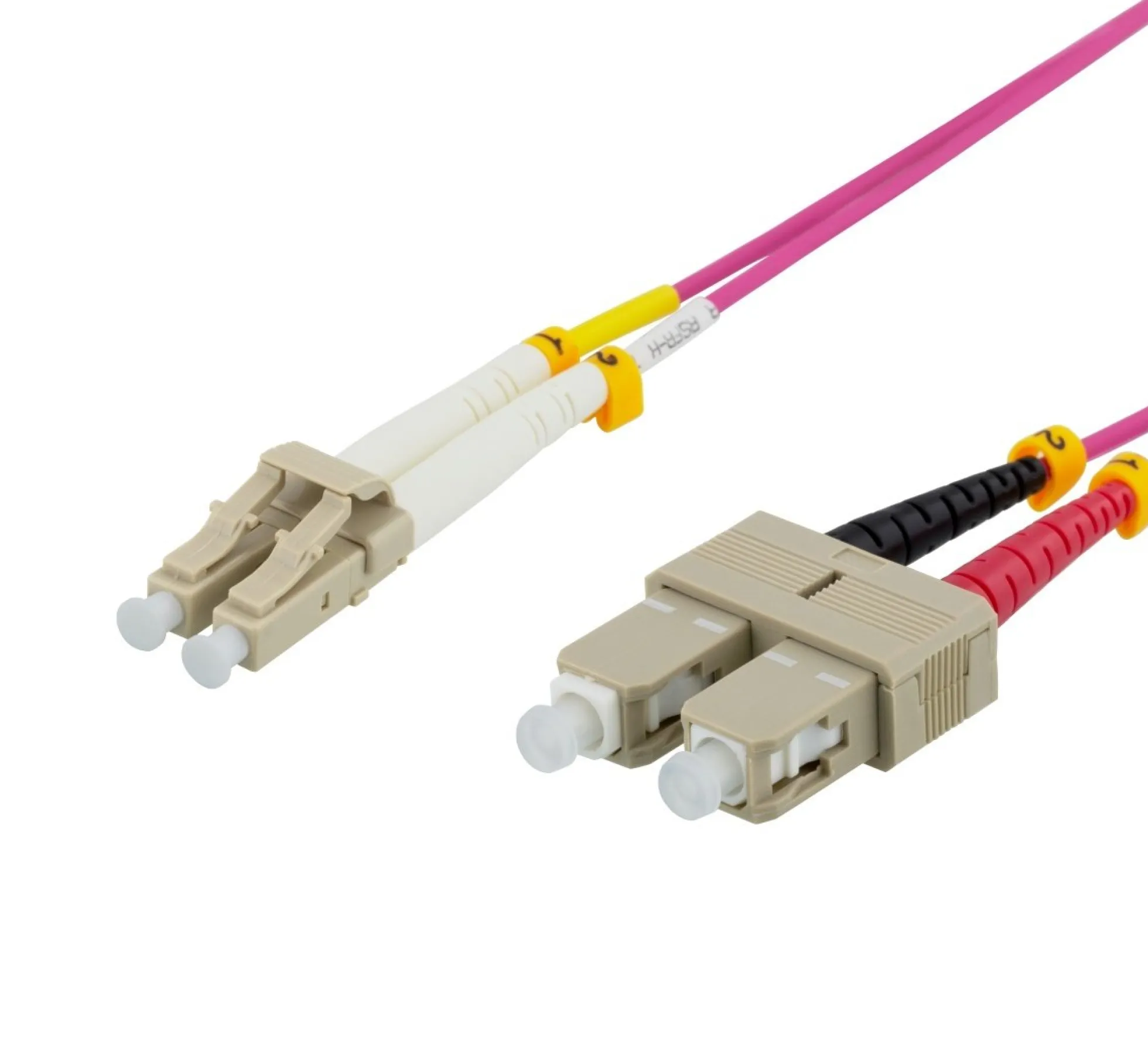 DELTACO OM4 fiber cable LC - SC, duplex, multimode, 50/125, 1.5m