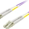 DELTACO OM4 fiberkabel LC - LC, duplex, multimode, 50/125, 0,5m