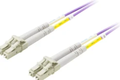 DELTACO OM4 fiberkabel LC - LC, duplex, multimode, 50/125, 0,5m