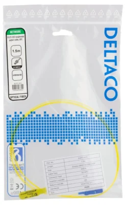 DELTACO OS2 fiber pigtail, SC, simplex, UPC, 9/125, 1.5m
