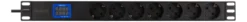 DELTACO 7-Outlet 19" power distribution unit, 3500W, CEE 7/3, digital