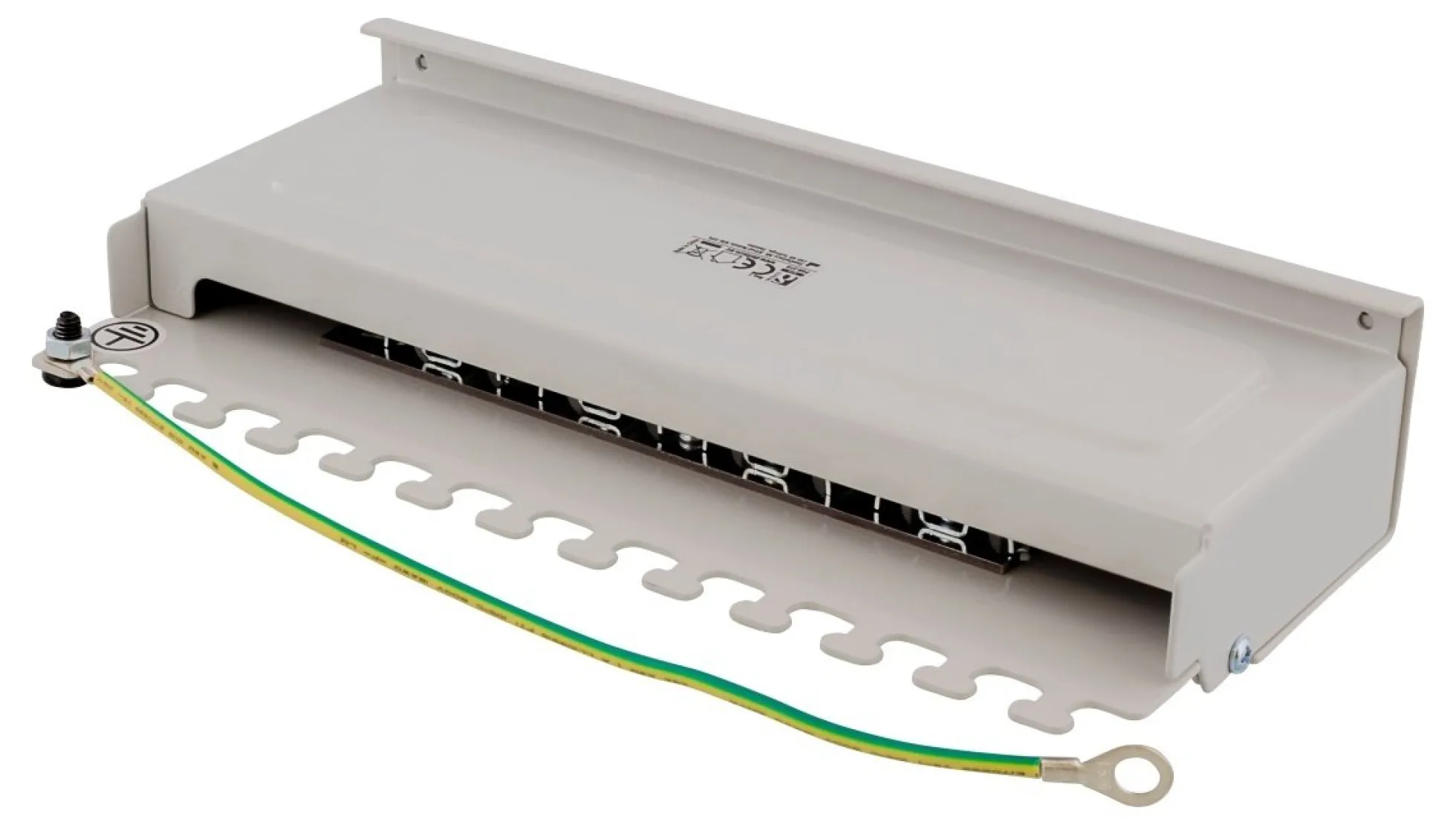 DELTACO Patch Panel, 8xRJ45, Cat6a, wall-mountable, metal, grå