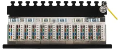 DELTACO Patch Panel, 12xRJ45, Cat6a, wall-mountable, metal, sort