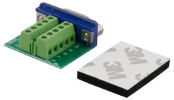 DELTACO 10-pin Terminal Block Adapter, DE-9 female, 10-Pin, grøn