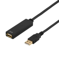 DELTACO PRIME USB 2.0 forlængerkabel, aktivt, Type A han - Typ