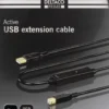 DELTACO PRIME USB 2.0 kabel Type A han - Type B han, aktiv, 5m