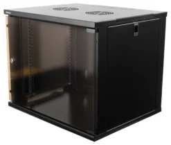 DELTACO 19” rackskab, 9U, 540x450mm, gulvrack/vægrack, glasdør