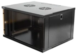 DELTACO 19” rackskab, 6U, 540x450mm, gulvrack/vægrack, glasdør