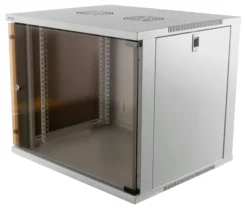 DELTACO 19” rackskab, 9U, 540x450mm, gulvrack/vægrack, glasdør