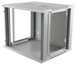 DELTACO 19” rackskab, 9U, 540x450mm, gulvrack/vægrack, glasdør