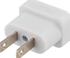DELTACO rejseadapter, tilslut EU/AUS/CH-enheder til US-uttag, ikke-jor