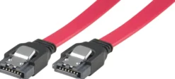 DELTACO SATA/SAS-kabel, låse-clips, ret-ret, 0,5m