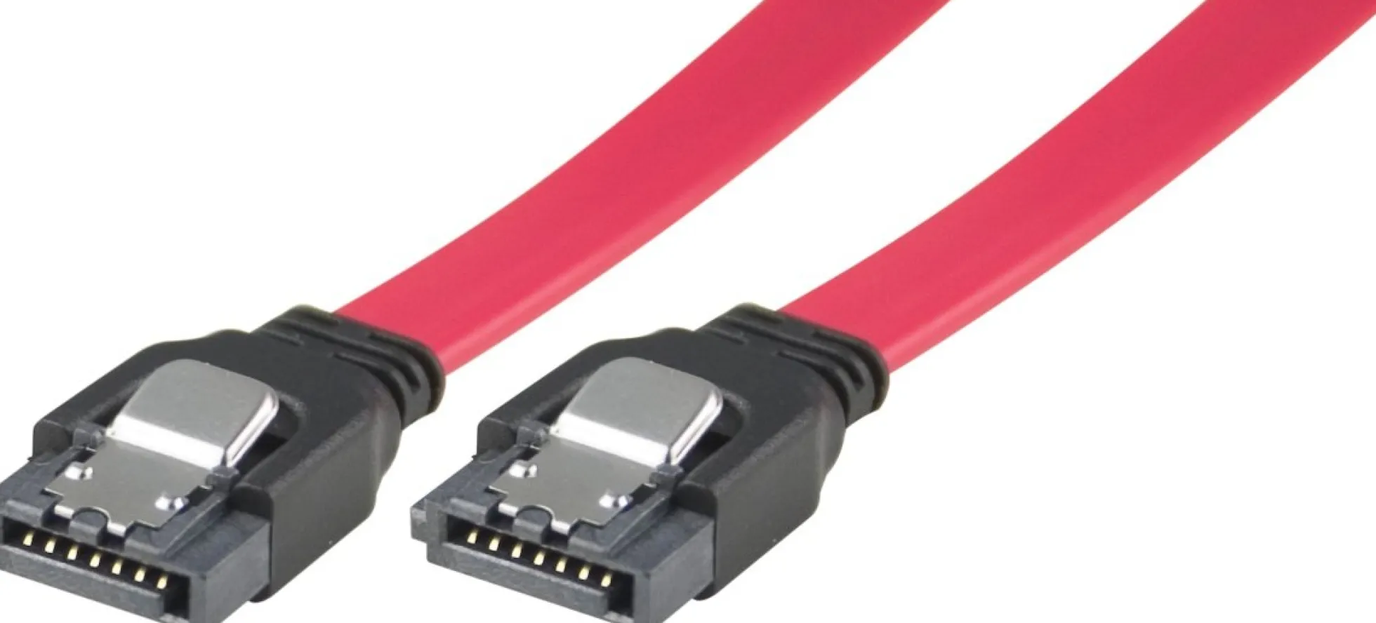 DELTACO SATA/SAS-kabel, låse-clips, ret-ret, 0,5m