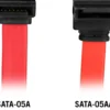DELTACO SATA/SAS-kabel, vinklede (ned)-ret, 0,5m
