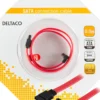 DELTACO SATA/SAS-kabel, vinklet(ned)-ret, 0,5m