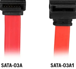 DELTACO SATA/SAS-kabel, vinklede (op)-ret, 0,3m