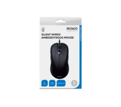 Deltaco Silent Wired Ambidextrous Mus